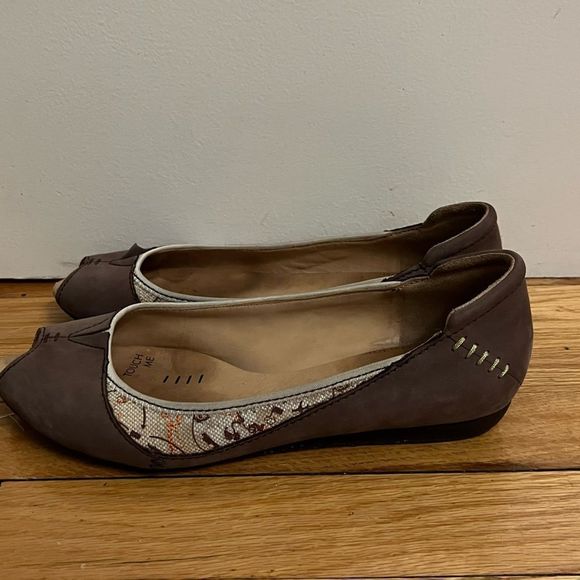 Anthropologie Terra Plana Sustainability Made Suede Shoes with Open Tie Size 8.5 - Picture 4 of 8